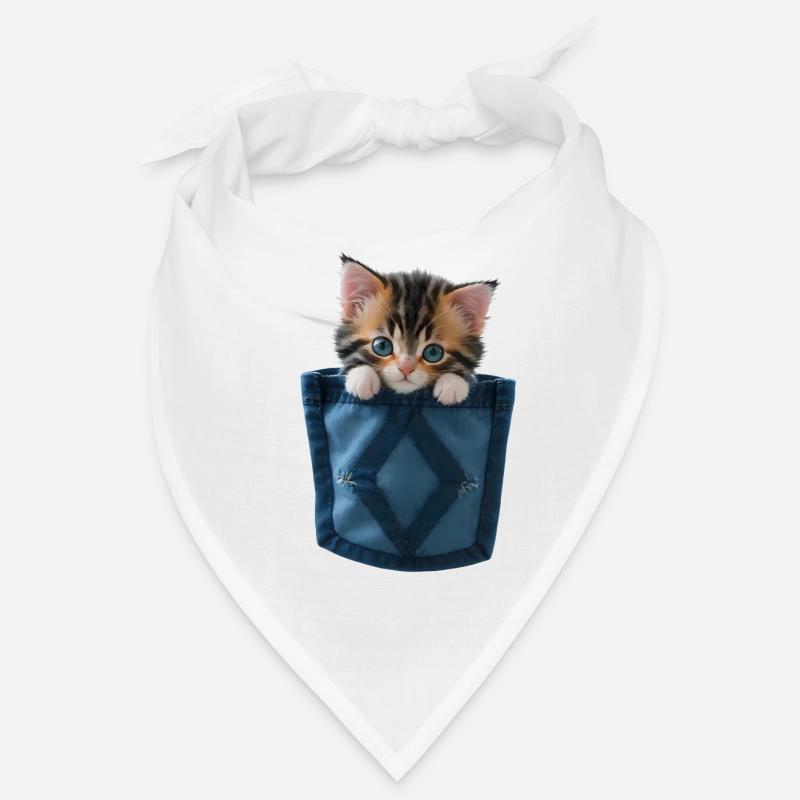 Chat dans un sac chaton mignon Bandana