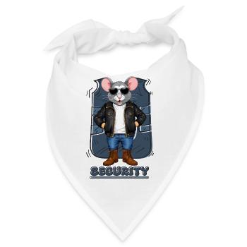 Security Maus - Bandana - Weiß - Vorne