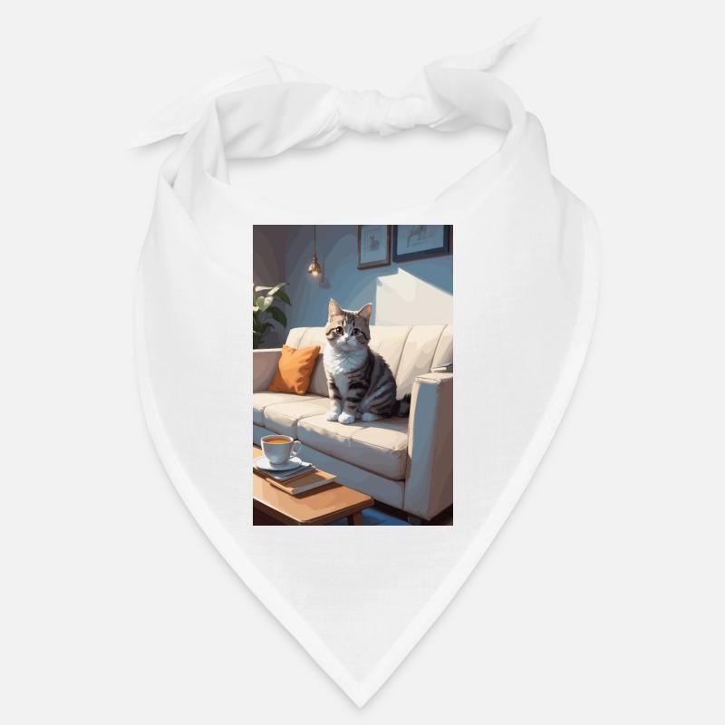 Cat on sofa Bandana