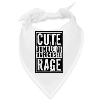 Lustiges niedliches Bündel von unfokussiertem Wut-Regenbogen-Goth - Bandana - Weiß - Vorne