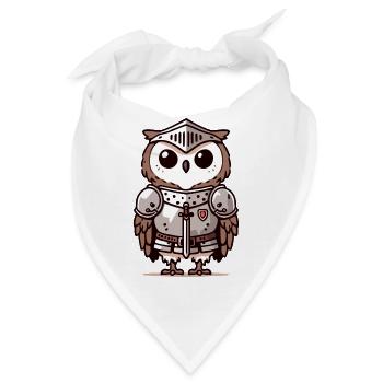Rittereule: Der tapfere Ehrenvogel - Bandana - Weiß - Vorne