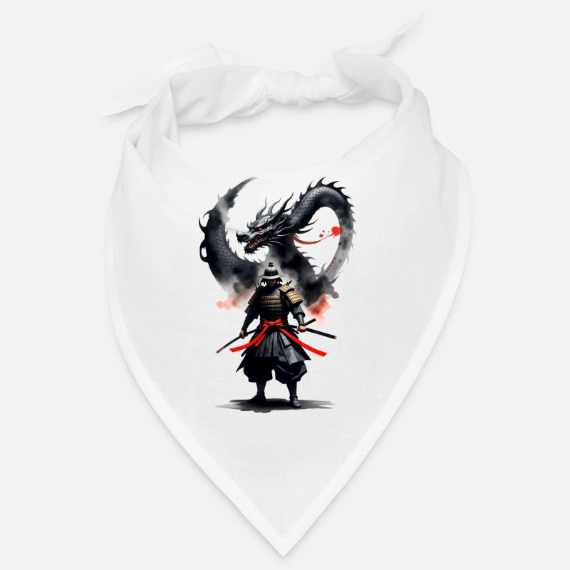 Samurai Krieger Schwarzer Drache Bandana