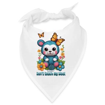 Teddy aus Wolle - Bandana - Weiß - Vorne