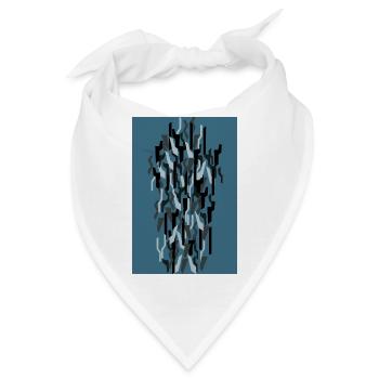 Camouflage Kunst Blau Gaming - Bandana - Weiß - Vorne