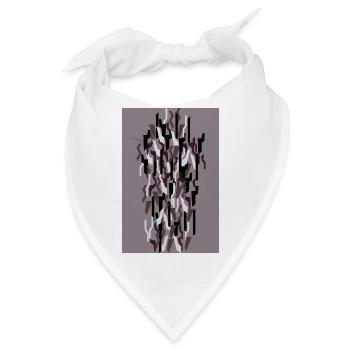 Camouflage Kunst Dunkelgrau Gaming - Bandana - Weiß - Vorne