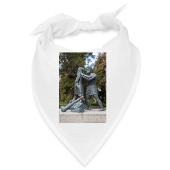 Statue des mythologischen Ringkampfes - Bandana - Weiß - Vorne