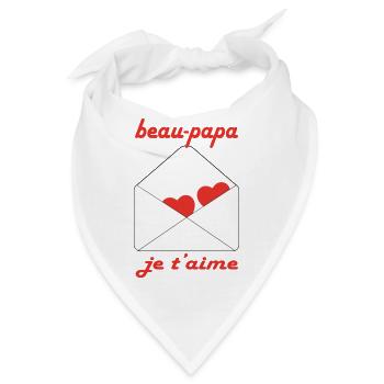 Schöner Papa, ich liebe dich - Bandana - Weiß - Vorne
