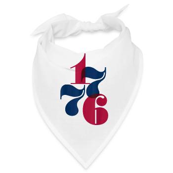 Retro 1776 4. Juli Unabhängigkeitstag Patriotisch - Bandana - Weiß - Vorne
