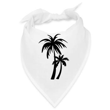 Palme - Bandana - Weiß - Vorne