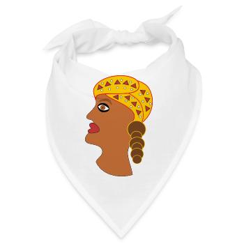 Ethnisches Motiv weiblich - Bandana - Weiß - Vorne