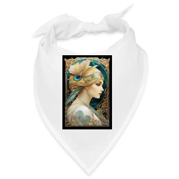 Art Nuovaeu Femeninisches sinnliches Porträt - Bandana - Weiß - Vorne