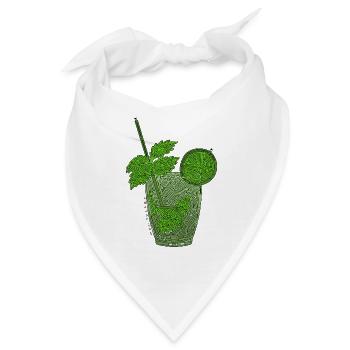Laby Mojito (schwarze Umrandung) - Bandana - Weiß - Vorne