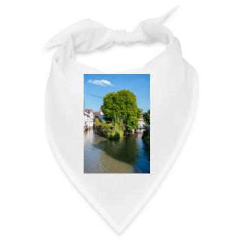Stadtbild von Esslingen am Neckar von der Agnesbrücke aus - Bandana - Weiß - Vorne