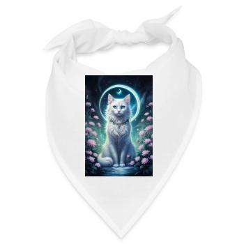 Mondkatzen Mystik - Bandana - Weiß - Vorne