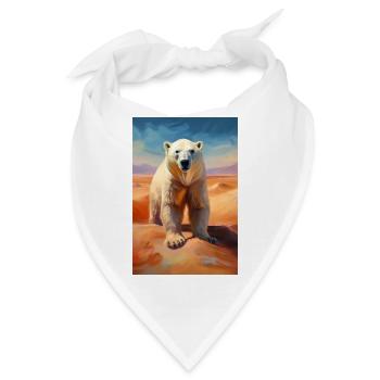 Eisbär in der wüste - Bandana - Weiß - Vorne