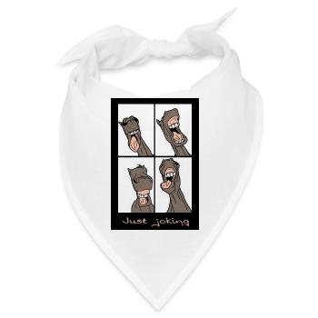 "Just joking" - Bandana - Weiß - Vorne