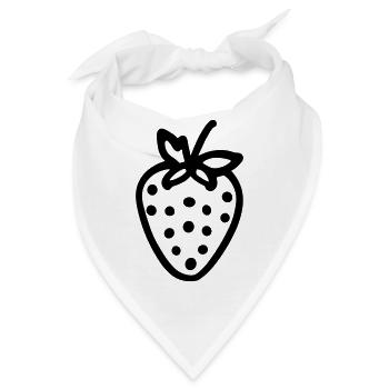 Erdbeere - Bandana - Weiß - Vorne