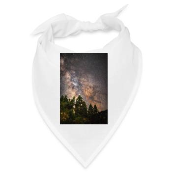 Milchstraßen-Galaxie zwischen den Bäumen - Bandana - Weiß - Vorne