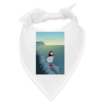 Puffin an Islands Küste - Bandana - Weiß - Vorne