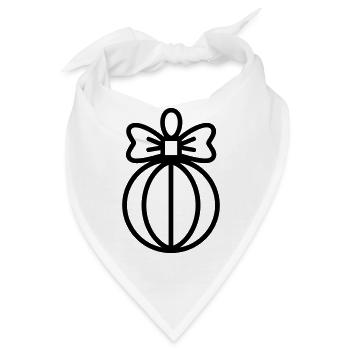 Weihnachtskugel - Bandana - Weiß - Vorne
