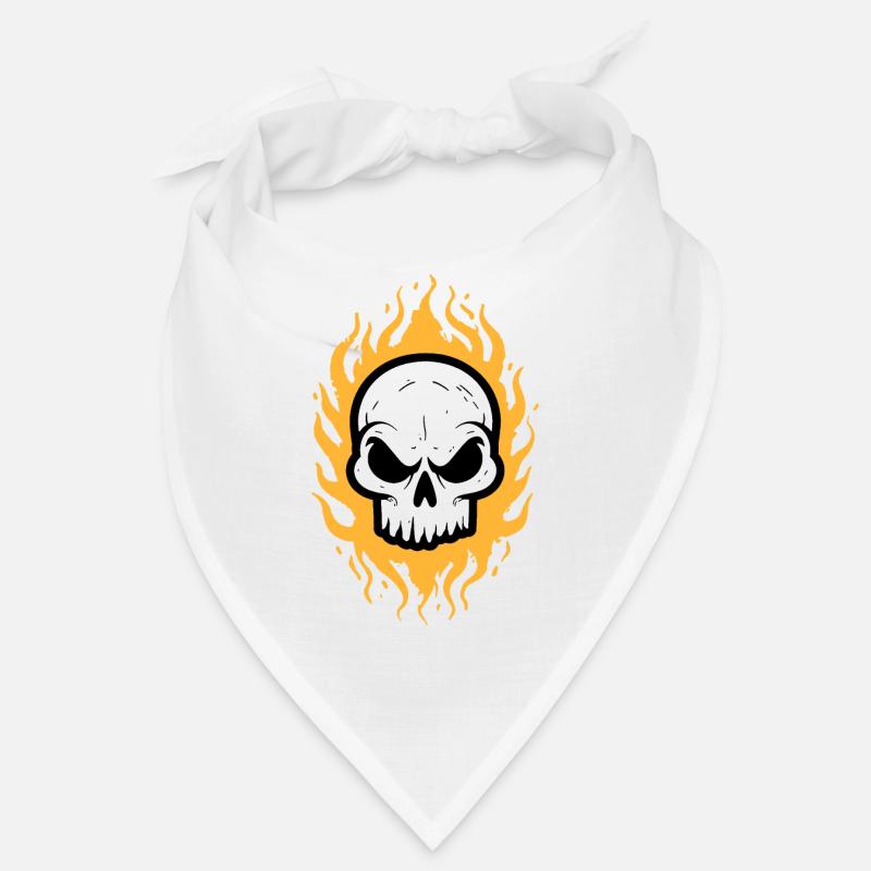 Flames Skull Bandana