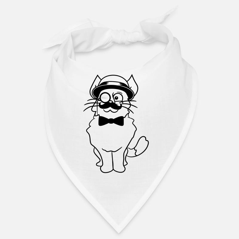 Sir Cat Gentleman Chapeau Costume Monocle Riche M. Bandana