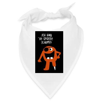 Poster Monster Klappe Comic Halloween cool Spruch - Bandana - Weiß - Vorne