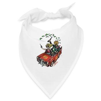 Die Halloween-Party findet mit Freunden statt - Bandana - Weiß - Vorne