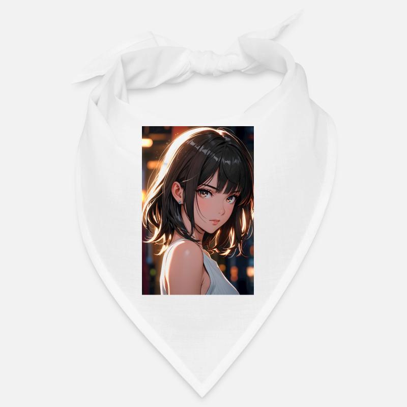 Wunderschöne Anime-Kunst – Porträt eines Mädchen Bandana