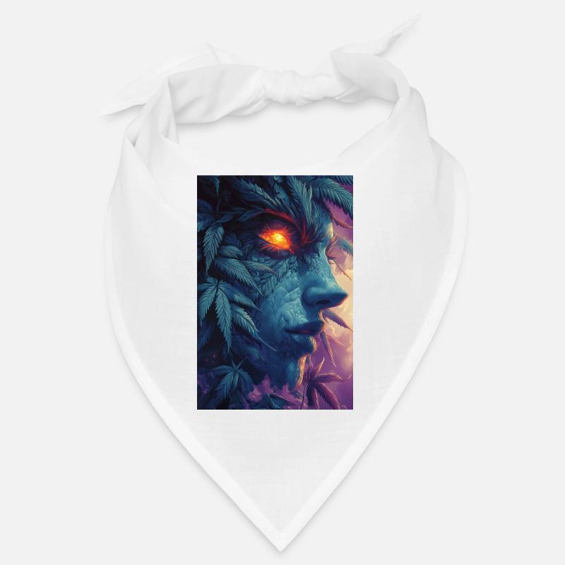 Visage de feuille avec œil de feu Bandana