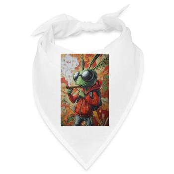 Graffiti-Bug im Hoodie - Bandana - Weiß - Vorne