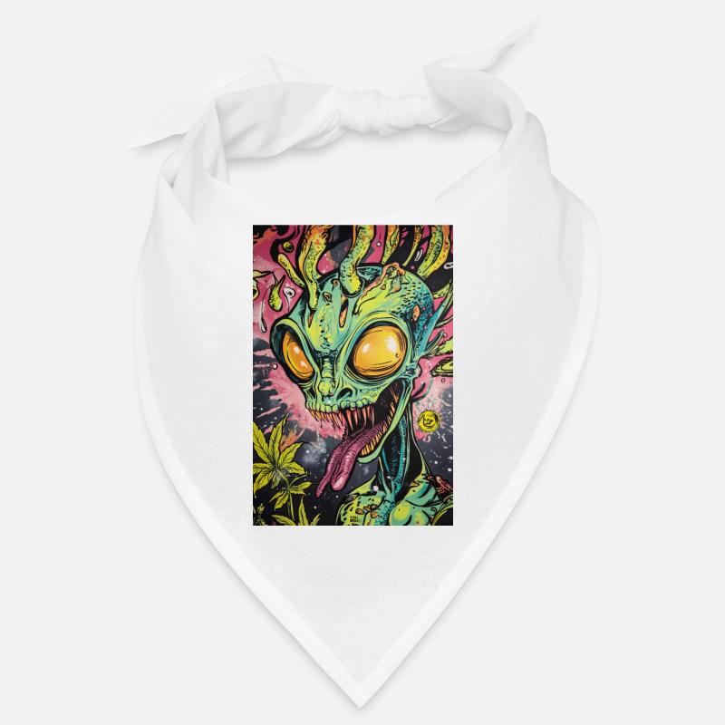 Psychedelischer Alien Neon Graffiti Bandana