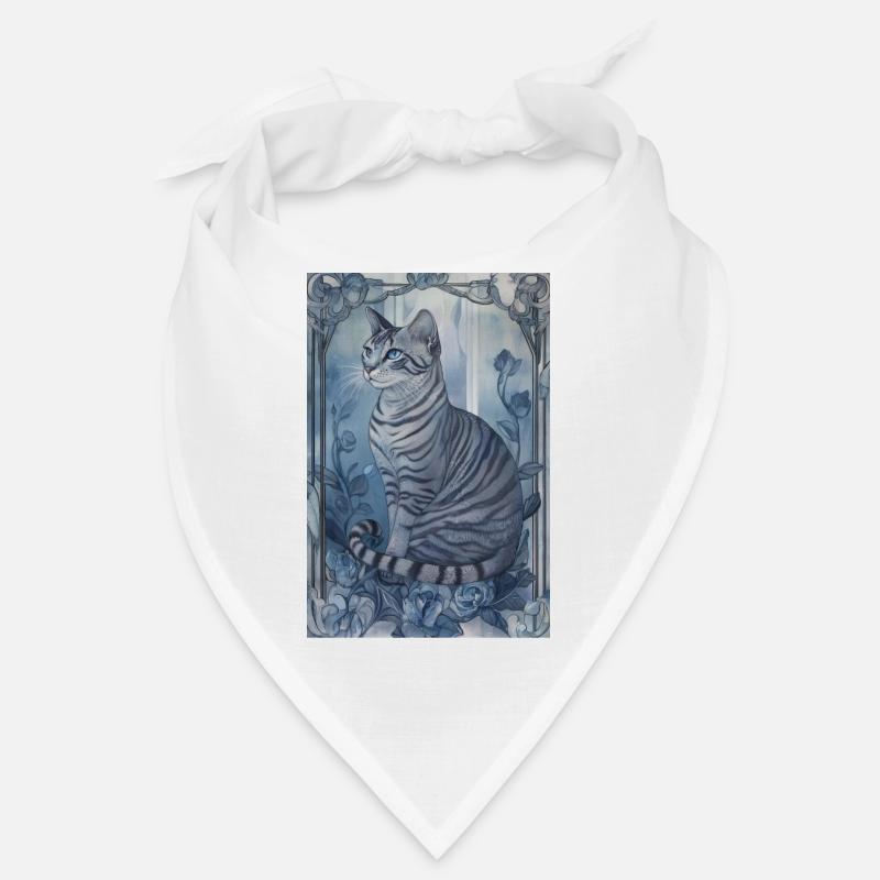 jayfeather häherfeder schöne getigerte Katze grau - Bandana - Weiß