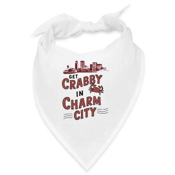 Get Crabby in Charm City - Bandana - Weiß - Vorne
