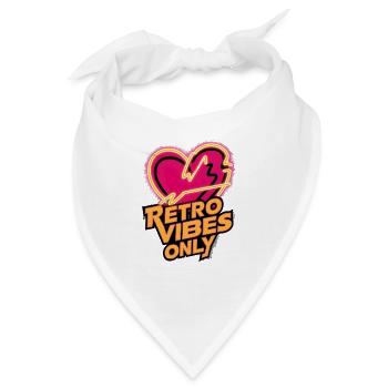 Neon Heart - Retro Vibes Only - Bandana - Weiß - Vorne