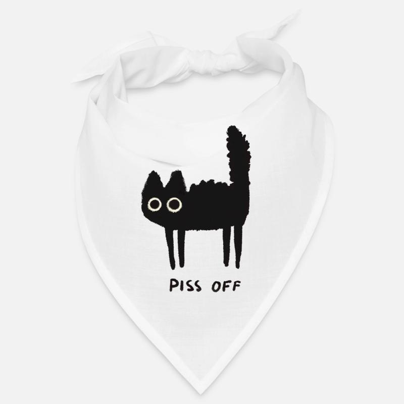 Grumpy Kitty Vibes – Leave Me Alone - Bandana - white