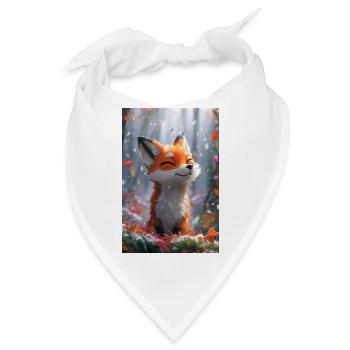 Fuchs Illustration Poster - Bandana - Weiß - Vorne