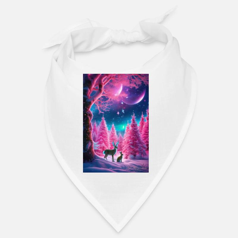 Neon-Winterhirsch-Traum Bandana