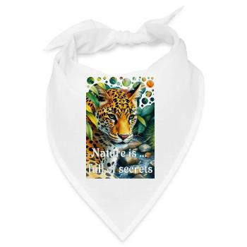 Leopard im Dschungel Natur ist voller Geheimnisse - Bandana - Weiß - Vorne