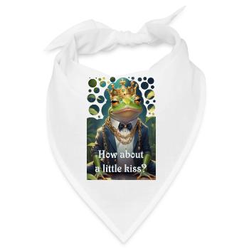 Frosch König Traumprinz Küsschen Froschprinz - Bandana - Weiß - Vorne