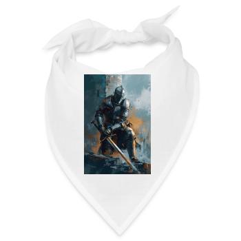 Poster Illustration Chevalier - Bandana - Weiß - Vorne