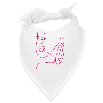LINIE KUNST FRAU MINIMALISMUS - Bandana - Weiß - Vorne
