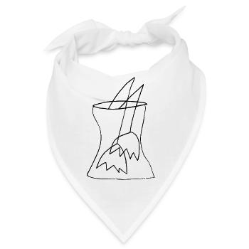 Sad Flowers - Bandana - Weiß - Vorne