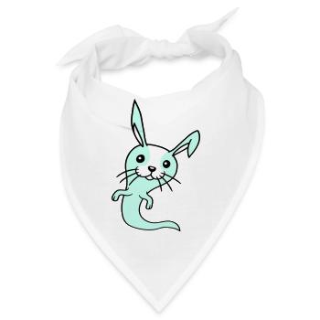 Hase Geist Gespenst spuken Halloween gruselig süß - Bandana - Weiß - Vorne