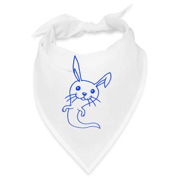 Hase Geist Gespenst spuken Halloween gruselig süß - Bandana - Weiß - Vorne