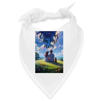 Anime-Liebe liegt in der Luft - Bandana - Weiß - Vorne