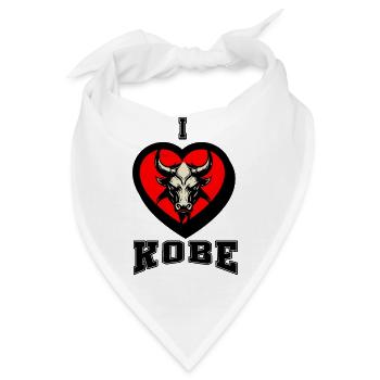 I Love Kobe - Bandana - Weiß - Vorne