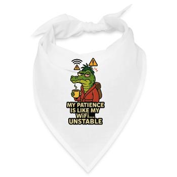 Geduld wie WLAN Alligator - Bandana - Weiß - Vorne