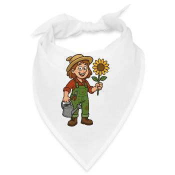 Gärtnerin - Bandana - Weiß - Vorne