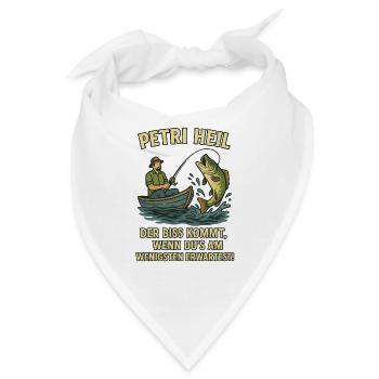Petri Heil an alle Angelfreunde - Bandana - Weiß - Vorne